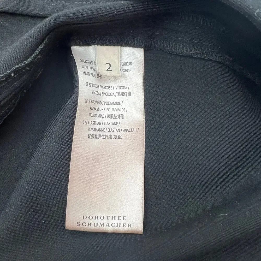 Dorothee Schumacher Black Zip Front Skirt